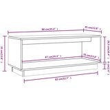 TV ormarić sivi 90 x 35 x 35 cm od masivne borovine | shoptok.hr