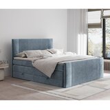 Maison de Rêve Modra boxspring postelja s prostorom za shranjevanje 200x200 cm Bergamo – | Shoptok.si