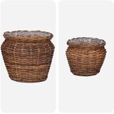  Košara za rastline s shranjevanjem 2 pcs Rjava Lacak ratan, (5000207860) | Shoptok.si