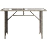 vidaXL Vrtni stol sa staklenom pločom sivi 110x68x70 cm od poliratana | shoptok.hr
