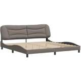 vidaXL Posteljni okvir z vzglavjem taupe 200x200 cm blago, (21081572) | Shoptok.si