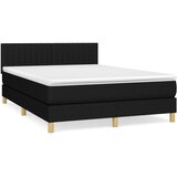  Krevet s oprugama i madracem crni 140x200 cm od tkanine | shoptok.hr