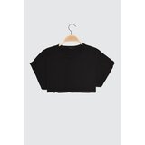 Trendyol Black Super Crop Knitted T-Shirt | Shoptok.si