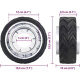 vidaXL Nadomestno kolo Ø19,5x10 cm aluminij in guma | Shoptok.si