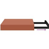  Polica na zidu 2 pcs Crvena 23 x 23 5 x 4 cm Konstruirano drvo | shoptok.hr