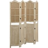 vidaXL Paravan 4-delni rjav 140x165 cm blago Cene