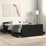  Krevetna konstrukcija s ladicama Crni hrast 193 x 93 x 50 cm | shoptok.hr
