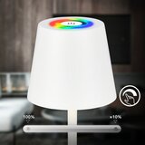 BRILONER 7517016 - LED RGB prigušiva stona lampa CILANO 3W/5V IP44 2000 mAh bela | Eponuda.com