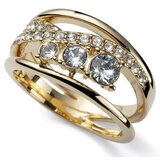  Ženski oliver weber drive crystal gold prsten sa swarovski belim kristalima l ( 41159gl ) Cene