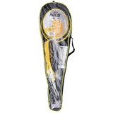  Nrz262 aluminijski / badminton set 2 rakete + 3 perjaste lopte + mreža 600x60cm + navlaka nils | shoptok.hr