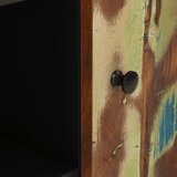  Komoda s 2 vrata 90 x 33 x 75 cm od masivnog obnovljenog drva | shoptok.hr