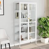 vidaXL Ormarić za izlaganje bijeli 90x40x180 cm čelik i kaljeno staklo Cijene