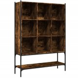 Furnova Knjižna omara dimljeni hrast 102x30x141,5 cm inženirski les, (21950684) | Shoptok.si