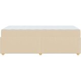  Konstrukcija postelje z vzmetnico krema 80 x 200 cm blago | Shoptok.si