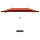  Vrtni suncobran Terakota 385 x 209 x 244 cm Poliester | Eponuda.ba