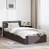  Hidraulični okvir za krevet od umjetne kože LED sivi 90x200 cm | Eponuda.ba