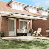 Tenda Retraktilna tenda Krem in siva 400 × 300 cm Platno in aluminij, (5000206583) | Shoptok.si