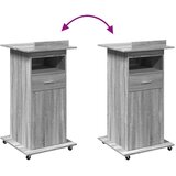  Govornica s kotačima i ladicom boja hrasta 55x55x107 cm drvena | shoptok.hr
