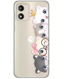 Teracell silikonska maska za motorola moto E13 cats print skin providna Cene