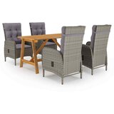 5-dijelni vrtni blagovaonski set sivi | shoptok.hr