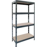 vtični regal za težka bremena rivet s 180cm x 75cm x 35cm 4B siv