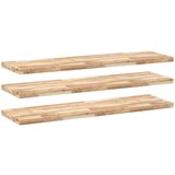  The Living Store Viseče police 3 kosi 140x40x4 cm neobdelan trden akacijev les - Viseča Polica, (21497172) | Shoptok.si