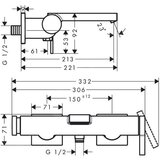Hansgrohe 73420670 tecturis e stenska armatura za kad | Shoptok.si