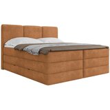 MID.YOU POSTELJA BOXSPRING 160 cm x 200 cm , les, tekstil, leseni material opečnato rjava | Shoptok.si