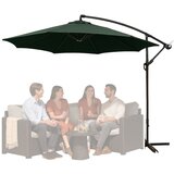  Bočni vrtni suncobran s podesivim nagibom 350 x 250 cm zeleni | shoptok.hr