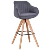 Zandiara Barski Stol Relax, Siva, Hrast, Vrtljiv | Shoptok.si