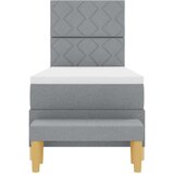 Box Spring Krevet s madracem i klupom svjetlosiv 80x200 cm tkanina | shoptok.hr