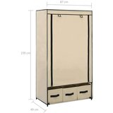  Garderobna omara krem 87x49x159 cm iz blaga, (20824515) | Shoptok.si