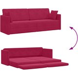  Podni kauč na razvlačenje Vinska crvena 213 x 70 x 77 cm Baršun | shoptok.hr