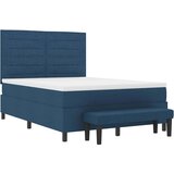  Krevet s opruga kutije s uzglavljem Plava 160 x 200 cm tkanina | shoptok.hr