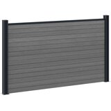 PANEL ograde 2 pcs WPC i aluminij Siva | shoptok.hr