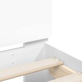  Okvir za krevet s uzglavljem i LED svjetlima bijeli 90x200 cm | shoptok.hr