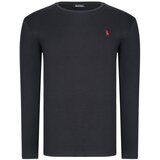 Dewberry DUAL SET T8588 ROUND COLLAR MEN'S SWEATSHIRT-BLACK-BLACK | Shoptok.si