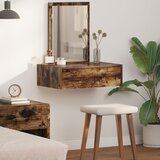vidaXL Dimljeni hrast Konstruirano drvo 60 x 40 x 70 cm Ogledalo | shoptok.hr