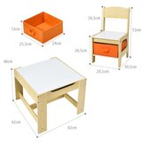  Otroška miza in 2x stol, otroško pohištvo, otroški leseni stol & miza, od 3 do 7 let | Shoptok.si