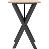 vidaXL jedilna miza x okvir 80x50x75 cm trdna borovina lito železo | Shoptok.si
