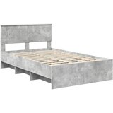  Krevetna konstrukcija s uzglavljem Betonski sivi 120 x 123 cm | shoptok.hr