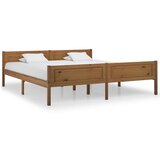 vidaXL Posteljni okvir iz trdne borovine medeno rjav 180x200 cm, (20644433) Cene