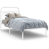  Metalni okvir za krevet s uzglavljem bijeli 90 x 190 cm | shoptok.hr