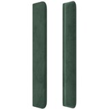  Vzglavje z ušesi temno zeleno 203x16x118/128 cm žamet, (20936377) | Shoptok.si