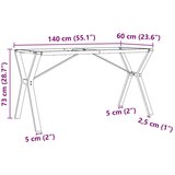 vidaXL Noge za blagovaonski stol Y-oblika 140x60x73cm lijevano željezo | shoptok.hr