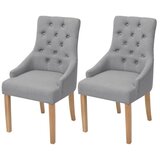  Jedilni stoli 2 kosa svetlo sivo blago | Shoptok.si