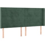  Uzglavlje tamnozeleno 203 x 16 x 118/128 cm baršunasto | shoptok.hr