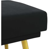  Klupa s dvostrukim slojem Crna 120 x 45 x 46 cm Baršun | shoptok.hr