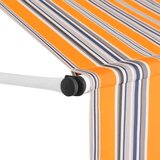Tenda na ručno uvlačenje 400 cm žuto-plava prugasta | Eponuda.com