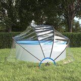 vidaXL Kupola za bazen okrogla 315x158 cm PVC | Shoptok.si